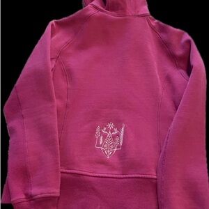 Pink Lululemon Hoodie with Embroidered Tryzub Design